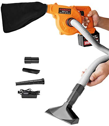 WowZza Soffiatore e Aspirapolvere Elettrico Senza Fili, Spazzatrice e Aspiratore Portatile da Giardino, Turbocompressore/Soffiatore/Aspirazione, per la Cura Del Prato/-/con Accessori per la Pulizia