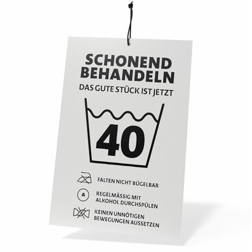 Creatastic - 40 Geburtstag Frauen 40 Geburtstag Männer, Kunststoff Schild 20x30 cm mit Bändel, 40 Geburtstag Schild, 40er Geburtstag Mann, Geschenke zum 40 Geburtstag Mann