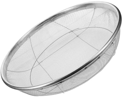 OFFSCH Planting Filter Sieve Strainer for Soil Gardening Tools Manual Sifting Pan Stainless Steel Mesh for Separating Sand and Stones When Planting Fruits and Vegetables