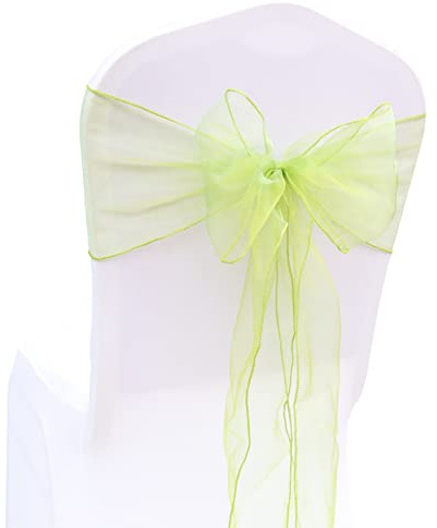 Yurosiay Schleifen für Stuhlhussen Stühle 18×275cm Organza Stuhlschleifen Stuhl-Schärpen Bänder Elegant Stuhlschärpen für Hochzeit, Party, Geburtstag,Hotel,Bankett, Dekoration