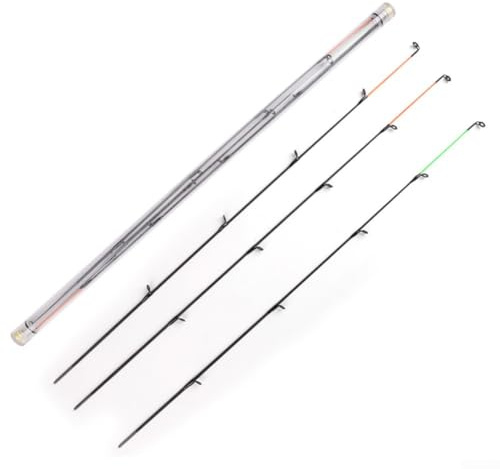 Getdoublerich 1 Satz Angelrutenteile, Reparaturzubehör, Fiberglasspitze M/L/H 50–120 g Feeder Karpfenrutenspitze, Angelzubehör, geeignet für verschiedene Angelumgebungen