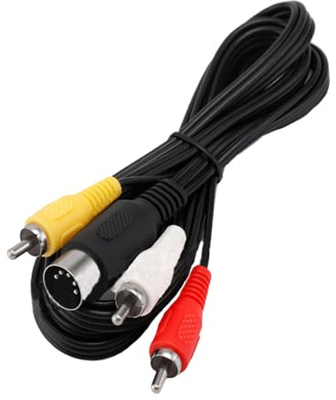 CHILDMORY Compatible avec câble TV composite AV audio vidéo 1,8 m pour Mega Drive Genesis 1 MK1601 première version 16 bits