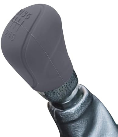 Coperchio Ingranaggi in Silicone, Copri Pomello Cambio Manuale Antiscivolo per Auto, Copri Pomello del Cambio in Gomma,Manicotto del Pomello del Cambio per Auto, Manicotto Protettivo del Cambio,grigio