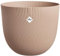 Elho Sereh Round 30 - Maceteros Decorativos - Interior & Exterior - 100% Plástico Reciclado - Ø 29.5 x H 25.3 cm - Marrón/Arcilla Fría