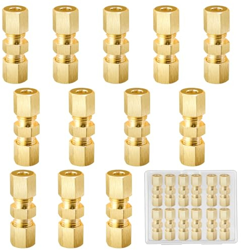 WYYFXY 12 Stück Bremsleitungsverbinder 4,75mm Bremsleitung Verbinder Ohne Bördeln Bremsrohr Armaturen für Bremskabel Bremsleitung Ohne zu Bördeln Verbinder