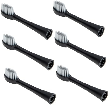 CALLARON Happy Brush Aufsteckbürsten V3 6 Stück Elektrische Zahnbürste Ersatzköpfe mit Feinen Borsten Kompatibel mit X.q.m.q X-3 Synthetisches Material für Effektive Zahnreinigung