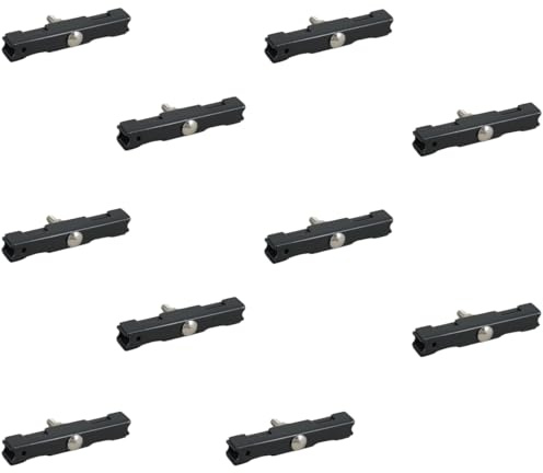 Galaflor - 10x Doppelstabmatten Verbinder U-Form Mattenverbinder Anthrazit | Zaunverbinder aus verzinktem Stahl RAL 7016 - Stabiles Set für 6/5/6 und 8/6/8 Zäune inklusive Edelstahl-Schrauben