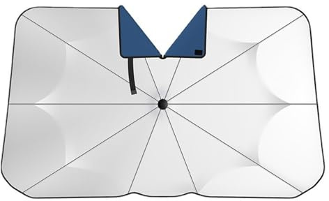 Wennala Auto Sonnenschutz Frontscheibe, 2025 Upgrade,Zusammenklappbar Und Verstaubar, UPF 50+ UV-Schutz & Wärmeisolierung, GrößEn140×79cm Passend Für die Meisten Autos & SUV