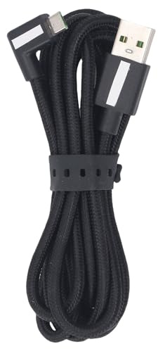CHEOTIME Cavo USB C tessuto, cavo da 5,9 piedi da USB a tipo C con tappi di polvere per microfono Seiren X, linea di ricarica di sincronizzazione rapida del computer USB 3.0