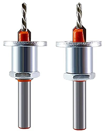 Qusedwey Paquete de 2 Avellanadores de Metal de 8 Mm con de Profundidad, Brocas de Madera para Taladrar Metal para CarpinteríA, PláStico, Taladrado