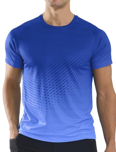 Men’s T-Shirts Gym Running T Shirts for Men Moisture Wicking Athletic Sport Breathable Tops Quick Dry Short Sleeve Workout T-Shirt