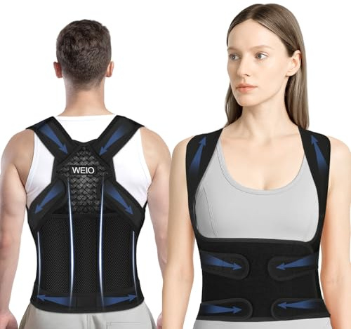 Corrector Postura Espalda para Hombre Mujer: Espalda Recta Postural Correctores - Corrector de Posture Invisible Ajustable Transpirable - Ajustable Corregir Soporte Cuello Hombros Lumbar Enderezar XL