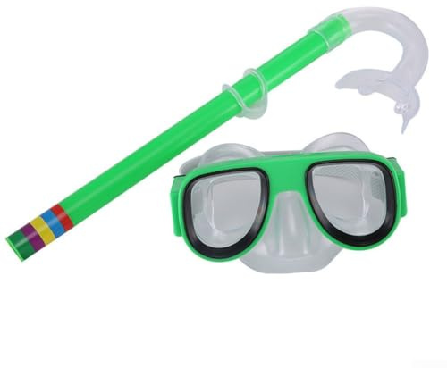 Gdfnmogo Ensemble pour enfants Plus - Buse en silicone anti-configurable pour plongée, tuba, brouillard sous-marin, garçons et filles - Avec plus - Dry (vert)