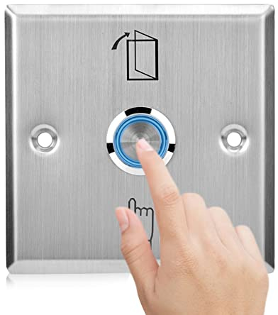 Sonew Exit Schalter Button Schalter für Tür Zugriffskontrolle mit Kontrollleuchte Zugangskontrollsystem für Haus, Office, Gate