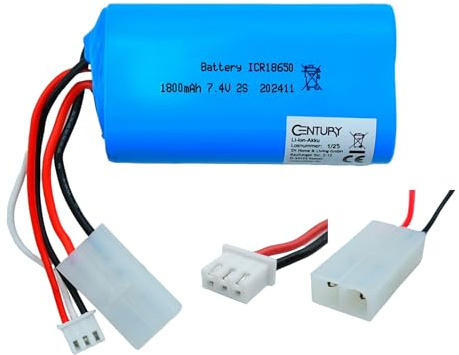 efaso Akku 7,4V 1800mAh Li-Po passend für Modelle mit Tamiya Stecker z.B. Henglong 3809 Panzer Tiger 1