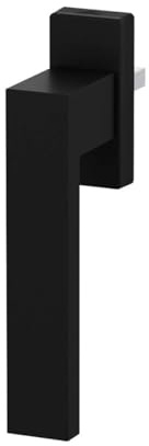 Design Aluminium Fenstergriff Dublin - pulverbeschichtet, Farbe:Schwarz RAL 9005 (matt), Stiftlänge:45mm
