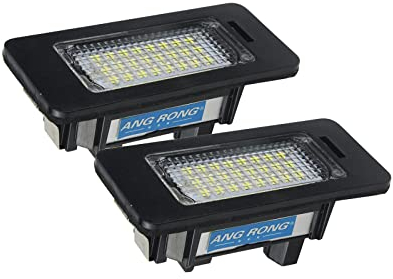 ANGRONG Canbus LED License Number Plate Light Lamp Assembly Compatible with BMW 1 2 3 4 5 X Series E39 E60 E61 E82 E88 E90 E92 E84 E70 E71