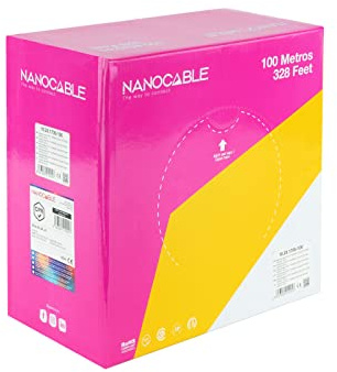 Nanocable 10.20.1700-100 - Bobina Cable de Red CAT.7 LSZH SFTP PIMF AWG23, Cumple con normativa CPR (UE 305/2011) Clase DCA, Color Naranja, 100 m