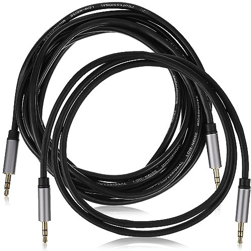 Hemobllo Aux Cable 3.5mm Audio Cable - 2 Pack 3.5mm Male Stereo Jack to Jack Cable Male to Male Aux Cord Auxiliary Cable for Car Headphone Speaker Earphone Home Stereo (2M+1M)