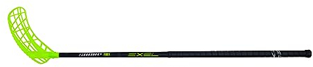 Exel | Floorball Schläger/Unihockey Stock Sharp, Black, High Level Composite/Glassfibre (rechte Hand Oben, Linksauslage, Schaftlänge 87 cm, Gesamtlänge 98 cm)