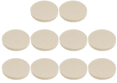 sourcing map 10 Stück Lammwolle Polierscheiben 51mm Filz-Polierpads Weiß | Polieraufsatz Akkuschrauber, für Auto Orbitalpolierer Buffer