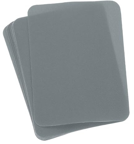 QUARKZMAN 10 Stück Aufbügelflicken für Kleidung Stoff Reparatur, Flicken zum Aufbügeln 125mm x 95mm für Kleidung, Hosen, Taschen, Reparatur von Löchern und Dekoration (Grau)