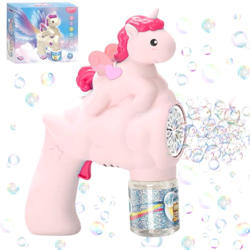 Pistola automatica per bolle di sapone, macchina per bolle di sapone per bambini con bottiglia di ricarica per bolle di sapone, pistola per bolle di sapone, macchina per bolle di sapone, pistola per