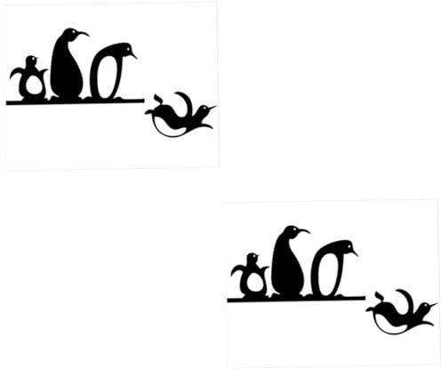 Hemobllo 2pcs Decals Boys and Girls Decorative PVC Penguin Stickers Easy Peel and Stick Wall Art