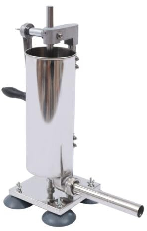 3L Vertikale Manuelle Wurstfüllmaschine, Edelstahl Wurstfüller Füllen Fleischwerkzeuge mit 4 Füllrohren Manuell Wurstfüllmaschine Wurstpresse Würstchenkocher