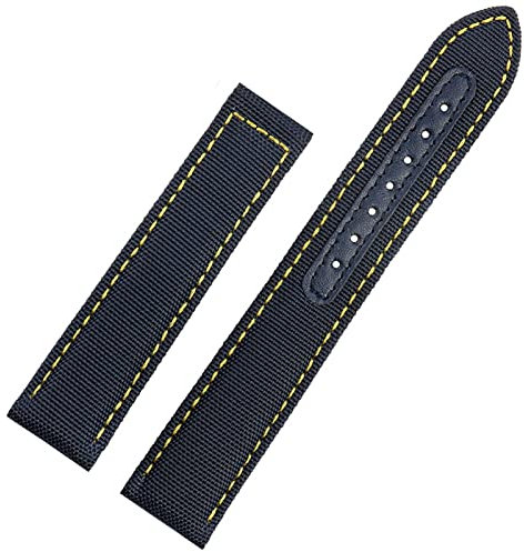 KLVN Uhrenarmband für Omega 300 Stoff Leder Aqua Terra 150 Cupuncture Needle Captain Gewebtes Nylon-Leinen-Uhrenarmband 19 mm 20 mm 21 mm 2 mm Uhrenarmbänder, 20 mm, Achat