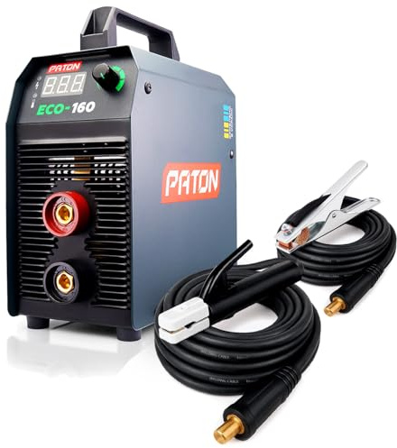 PATON ECO 160A Poste à Souder MMA Soudage ARC, Arc Force, Anti-Stick | Hot Start, alimentation 230 V, affichage numérique du courant, conception Inverter compacte, amorçage stable, garantie 5 ans
