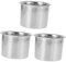 PRETYZOOM 3 Piezas tarro de especias recipientes cocina botes cocina perolas cocina Salsa platos de condimento recipientes de acero inoxidable tarros de especias acero inoxidable 201 Silver
