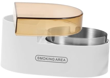 GARVALON Wand-aschenbecher Zum Aufhängen Windgeschützt Tragbar Aus Pc Und Edelstahl Platzsparend Für Bad Wohnzimmer Innen Außenbereich Dekorativer Und Leicht Zu Reinigender Rauch-aschenbech