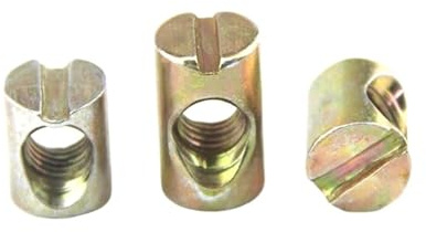 Dadi a barilotto, dado scanalato, 30 pezzi bulloni a barilotto perno a croce con scanalatura for letto o sedia foro orizzontale dado(M6x12mm)