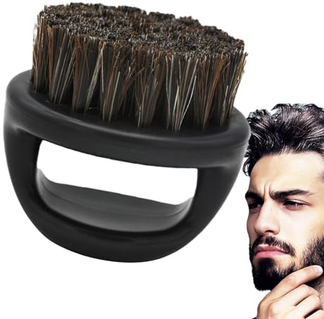Bartbürste aus Wildschweinborsten – ergonomische Applikatorbürste für