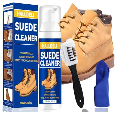 Nettoyant pour chaussures en daim, kit de nettoyage de baskets haut de gamme avec brosse, nettoyant pour chaussures blanches, daim, nubuck, tricot, bottes, baskets, baskets, cuir, nettoyant pour bas
