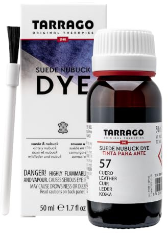 Tarrago | Suede Nubuck Dye 50 ml | Tinte Para Zapatos, Calzado, Bolsos y Accesorios | Apto Para Ante Natural y Sintético, Nobuck y Similares (Cuero 57)