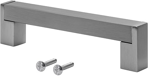 Stahlia EDELSTAHL Möbelgriff 160mm Lochabstand Schrankgriffe Schubladengriffe QUAD 15mm Griffe für Küchenschränke & Möbel Küchengriffe Türgriffe