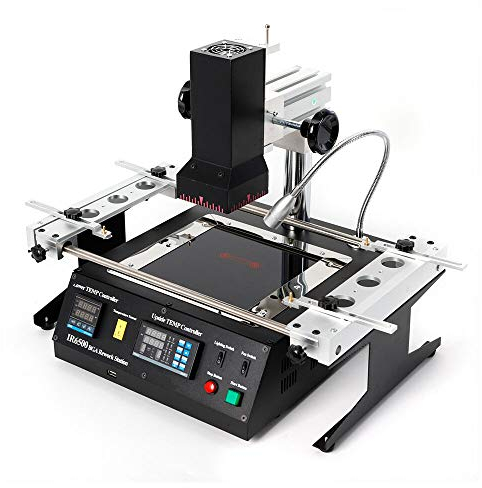 Infrarot Rework Station, Lötstation, Lötstation Entlötstation Rework Station IR6500 LED Digital Anzeige Infrarot Lötstation IR IRDA Welder Infrared SMT SMD BGA Rework Station Löten 800W EU-Stecker
