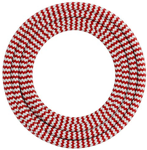 Calex 60 W, 250 V, diseño de zigzag, 1,5 m de longitud, color rojo y blanco