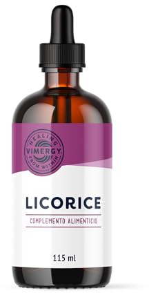 Vimergy Licorice, 57 Dosi – Estratto Liquirizia Liquida in Gocce – Integratore Vegano – Gocce di Liquirizia - Senza Zucchero né Leganti – Senza OGM e Senza Glutine (115 ml)