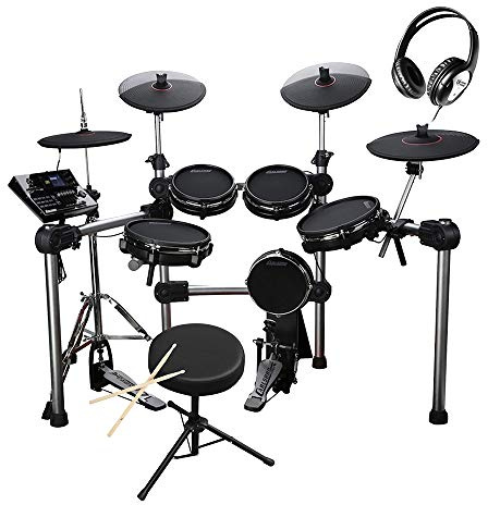 Carlsbro CSD600 Mesh Head Electronic Drum Kit – Full-Size Mesh Drum Kit w/Stool, Headphones, 50 Lessons Included, Perfect for Beginners & Pros, Quiet Mesh Head Drum Kit