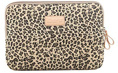 N/A Housse pour Ordinateur Portable avec Imprimé Léopard Sacoche Ordi pour Notebook Netbook - Léopard # Marron, 13 Pouce