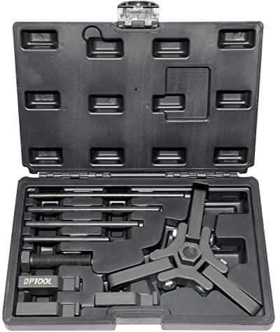 DPTOOL Harmonic Balancer Damper Pulley Remove Extractor Kit Compatible with Ford, GM, Chrysler, Cadillac, Chevy Trucks, Mitsubishi, Upgraded Version 3 Jaw Puller