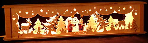 SchwibboLa Schwibbogen 2-43 Schwibbogenerhöhung für Lichterbogen Made Erzgebirge Seiffen Maße: 52x10x11cm (BxTxH) …, 1