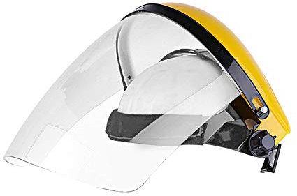 Visiera trasparente Visiera trasparente per saldatura Visiera visiera con lente trasparente protettiva Protezione per gli occhi per i lavoratori forestali Produzione automobilistica Rettifica(bianca)