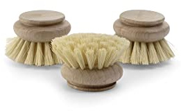 Novaliv 3X Ersatzbürste I Naturfibre I groß I Wechselkopf Abwaschbürsten Küchenbürsten Geschirr Bürsten Scheuerbürsten Putzbürsten Bürsten Küche Dish Brush Plastikfrei Küche