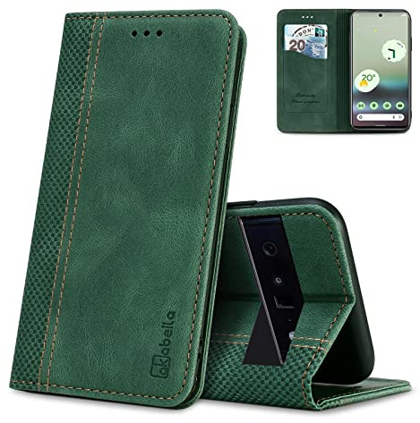 AKABEILA Hülle für Google Pixel 6A Handyhülle PU Leder Klapphülle Brieftasche Schutzhülle Case mit Kartenfach Standfunktion Magnetisch