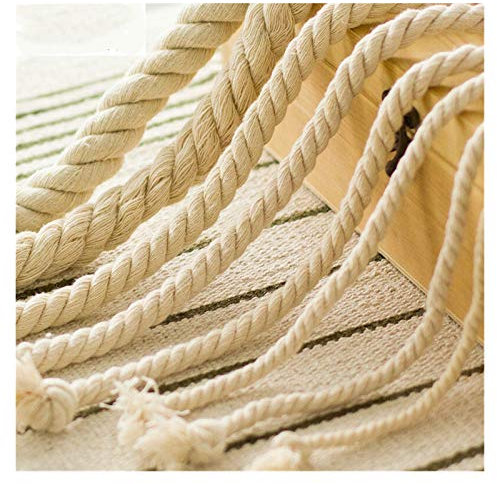 geflochtenes Seil Drei Stränge aus Baumwollseil Hand DIY Seil dicker Reis weiß geflochtener Seil dekorativ (Color : 15mm 2yard)