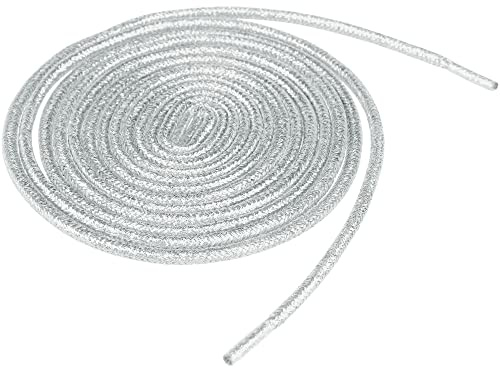 Allegra K Lacci Lucidi Glitterati Sneakers Scintillanti Luccicanti Lacci Rotondi per Scarpe Argento 150cm/59.06/19.68